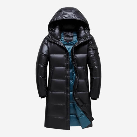 Mens-Long-Winter-Thicken-Warm-Black-Puffer-Jacket