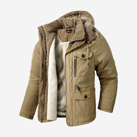 Mens-Sherpa-Lined-Fleece-Winter-Hooded-Jacket-Windproof-Windbreaker-Coat